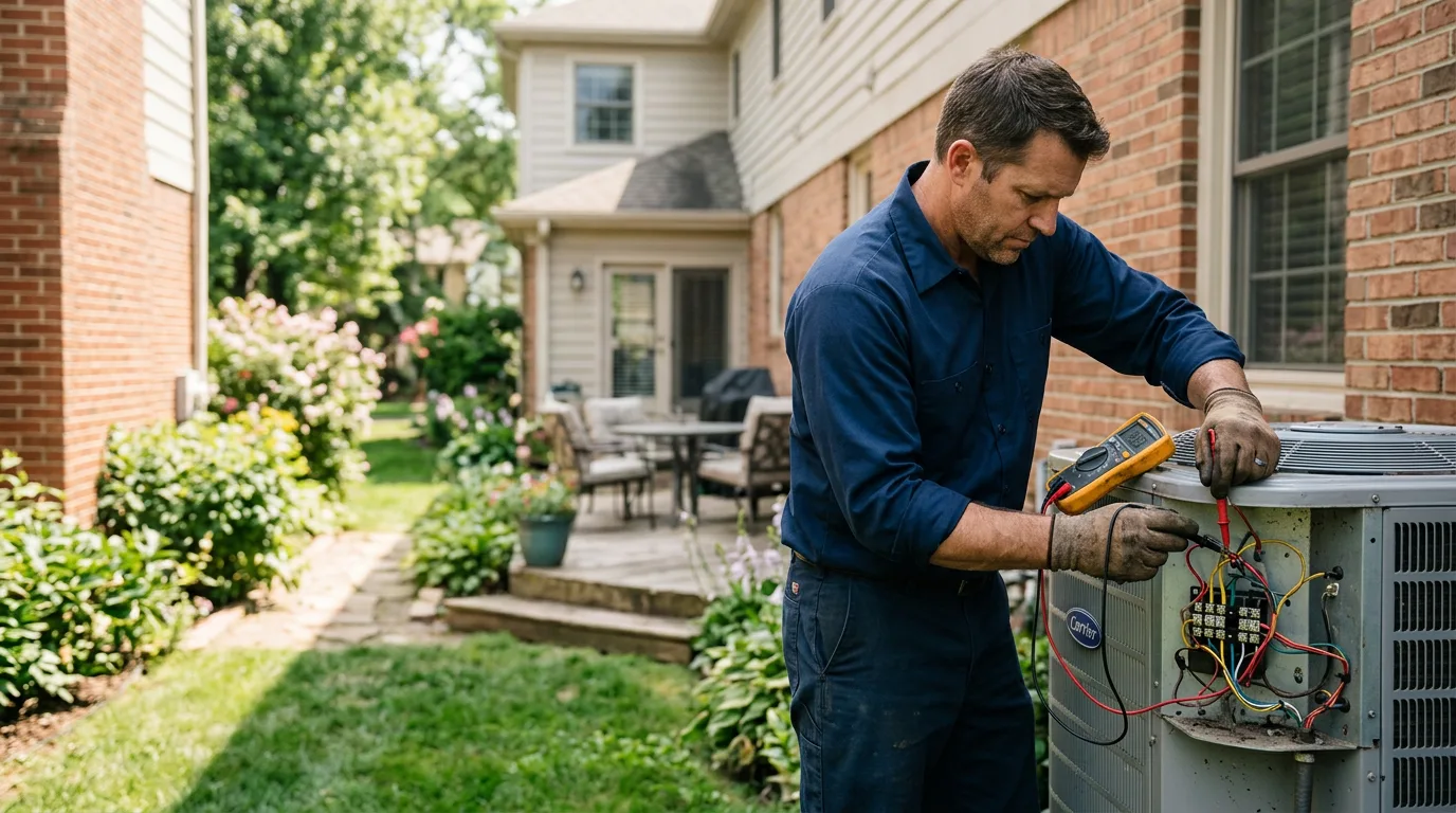 HVAC technician working near Garden City, IA